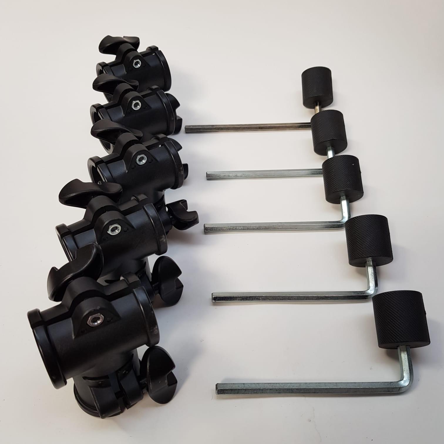 Combo 5 Clamp T1.5 + 5 Holder — imagen 1