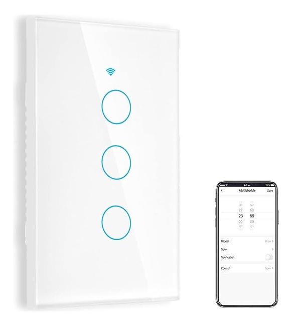 Tecla Smart Tactil Wifi Inteligente 4 Luz Alexa Siri Google. — imagen 1